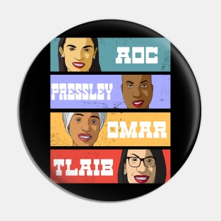 AOC Pressley Omar Tlaib The Squad Democrats Pin