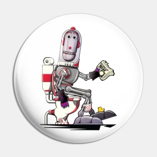 Robot on the Toilet Pin