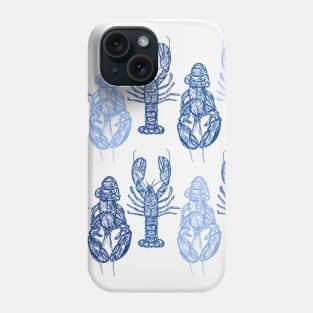 Lobster Blue Pattern Phone Case