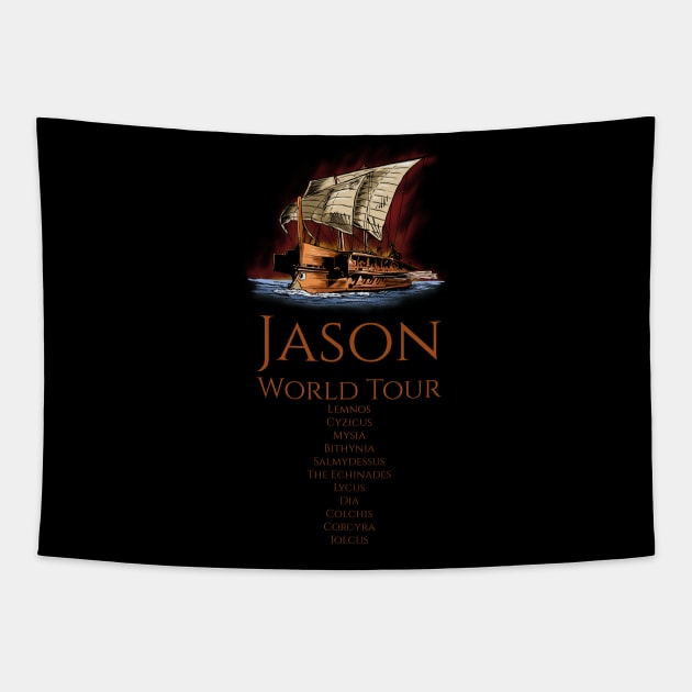 Jason World Tour - Ancient Greek Mythology - The Argonauts Tapestry by Styr Designs
