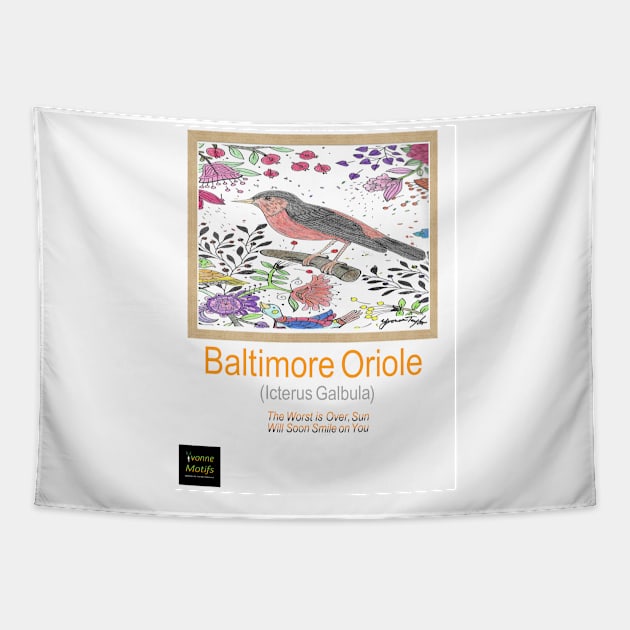 Baltimore Oriole Tapestry by Yvonne Motifs