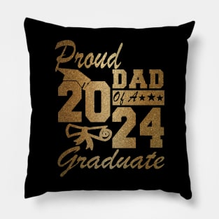 Proud Dad of a 2024 Graduate Class of 2024 Graduation Pillow