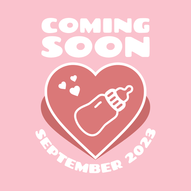 Baby Announcement. Feeding Bottle. Coming soon. September 2023 birthday by KOTYA