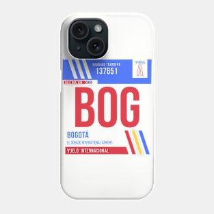 Bogota (BOG) Airport Code Baggage Tag Phone Case