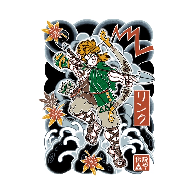 Irezumi Link - Japanese Tattoo - Video Game by Nemons