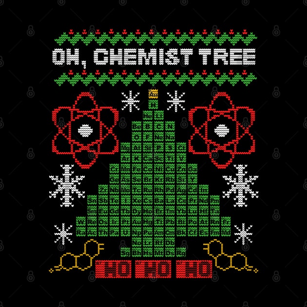 Oh Chemist Tree Funny Christmas Chemistry by NerdShizzle