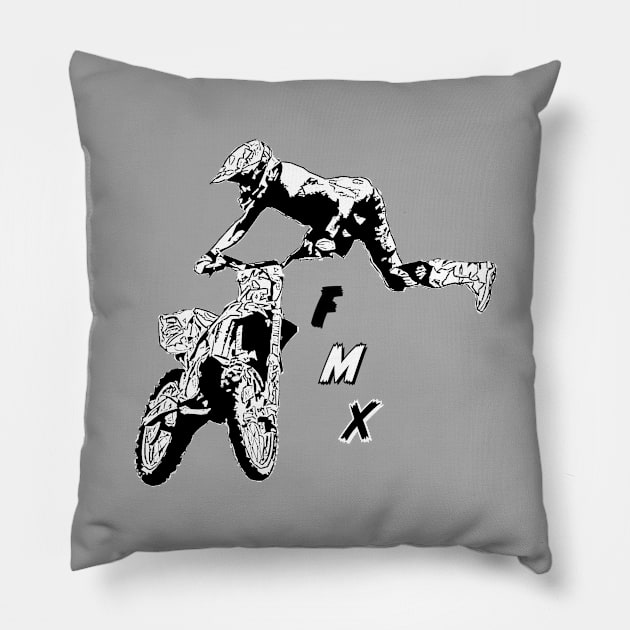 motocross Pillow by rickylabellevie