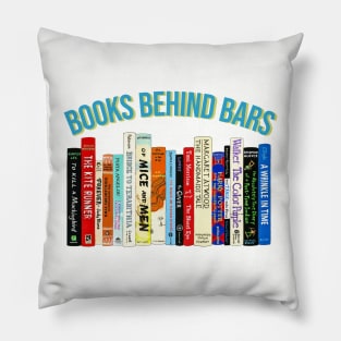 Books Behind Bars | Banned Books | Banned Books Unisex Tees | Reading Shirt | Librarian Shirt Pillow