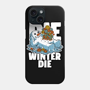 Snowman Spring - Irony Death Flowers Phone Case