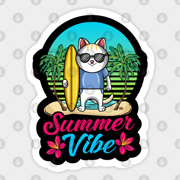 Retro Summer Vibes Summer Cat Costume Summer Vibe Women Kids - Retro Summer - Sticker | TeePublic Retro Summer Vibes Summer Cat Costume Summer Vibe Women Kids - Retro Summer - Sticker | TeePublic