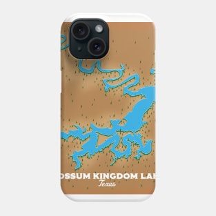 Possum Kingdom Lake Texas map Phone Case