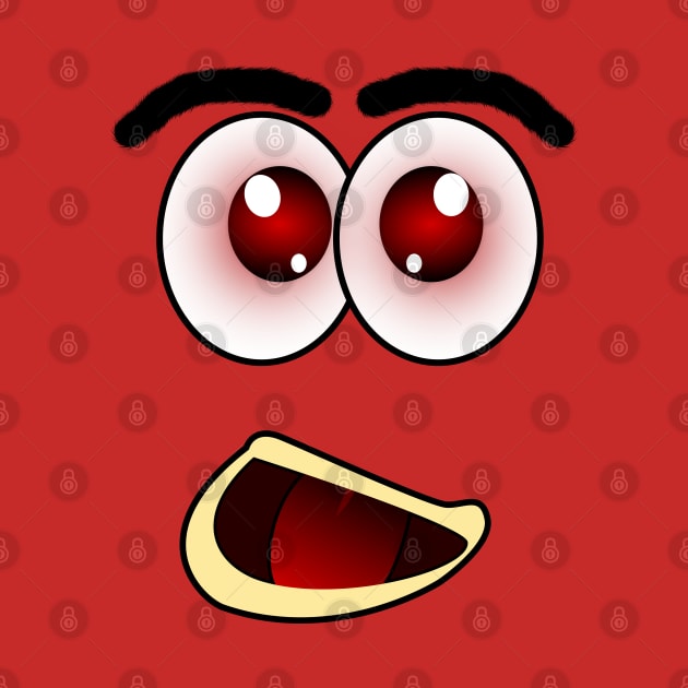 Scared Funny Face Cartoon Emoji by AllFunnyFaces