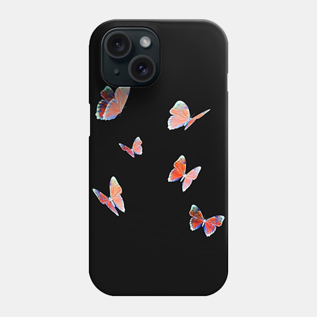 butterflies orange Phone Case by CharlieCreator