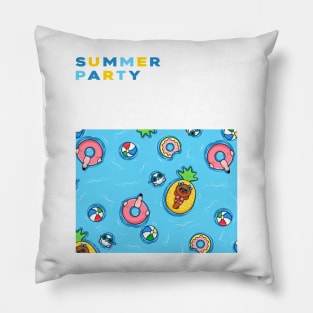 SUMMER PARTY POOL OF WHIMSICAL DELIGHT - CLASSIC EDITION Pillow