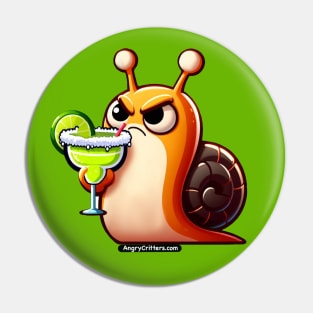 Angry Critters - Snail with a Margarita Pin