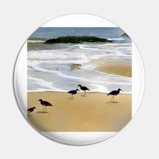 Sandpipers on the Beach Pin