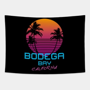 Bodega Bay California Retro 80's Tapestry