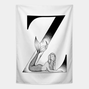 Mermaid Monogram Z Tapestry