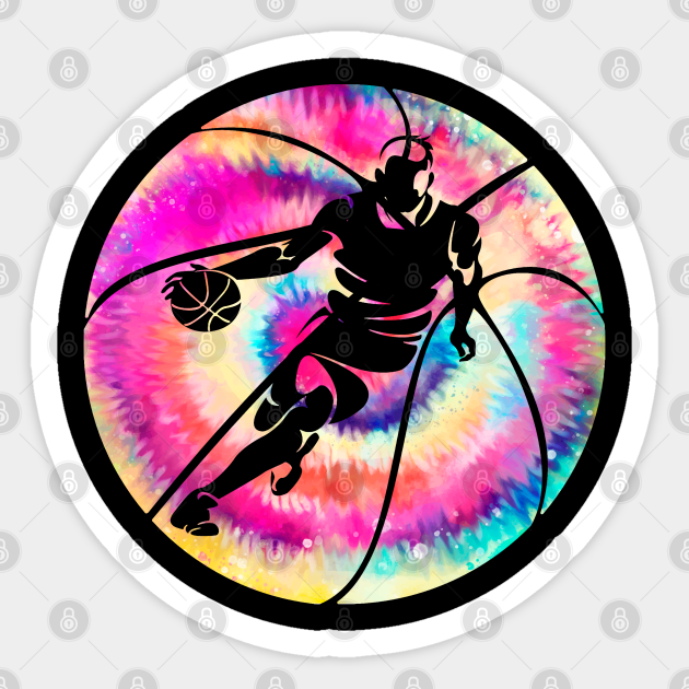 Basketball Tie Dye Basketball Tie Dye Sticker Teepublic