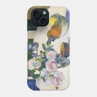 Flowers and a Bowl of Fruit on a Table by Paul Gauguin Phone Case