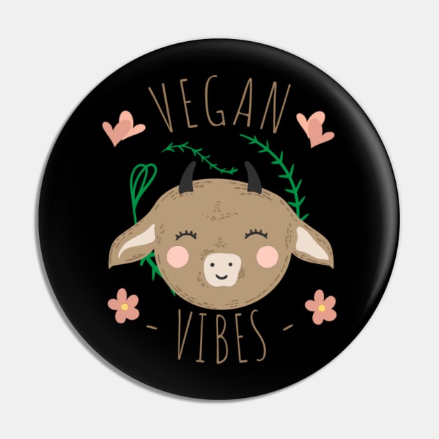 Vegan Vibes Pin by NotUrOrdinaryDesign