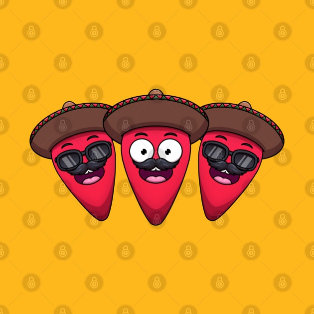 Happy And Cool Mexican Peppers by TheMaskedTooner