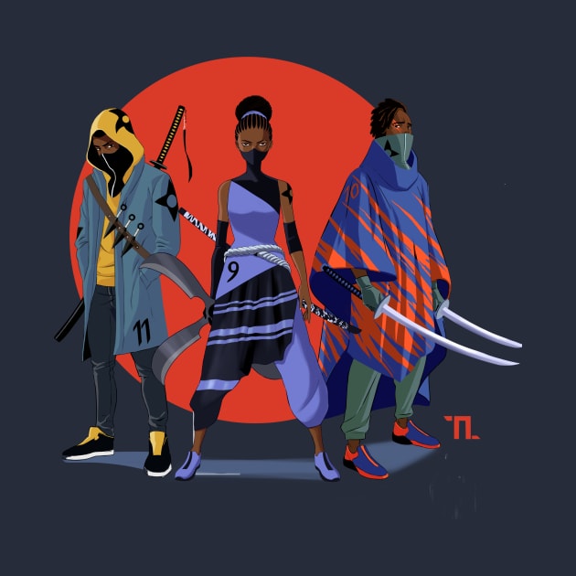 Afro-Ninja Crew by Kurosan