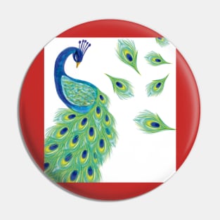 Peacock Pin