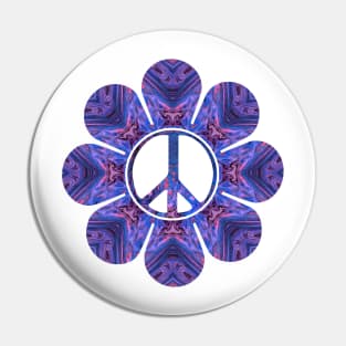 Purple Peace Flower Pin