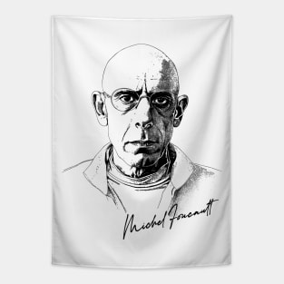 Michel Foucault - Retro Design Tapestry