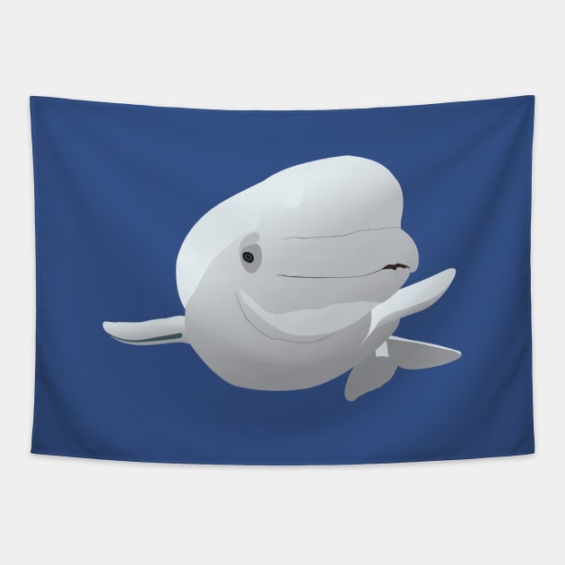 Friendly Beluga Whale Tapestry by NorseTech