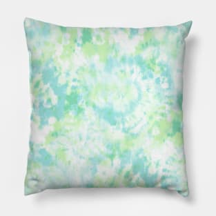 Blue and Green Tie-Dye Pillow