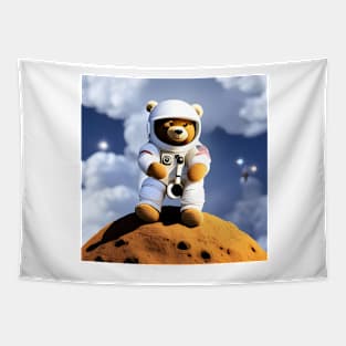 Teddy in a Space suit on the Moon Tapestry