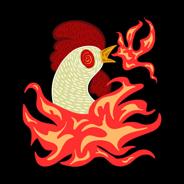 Gerald the Fire Breathing Chicken by mm92