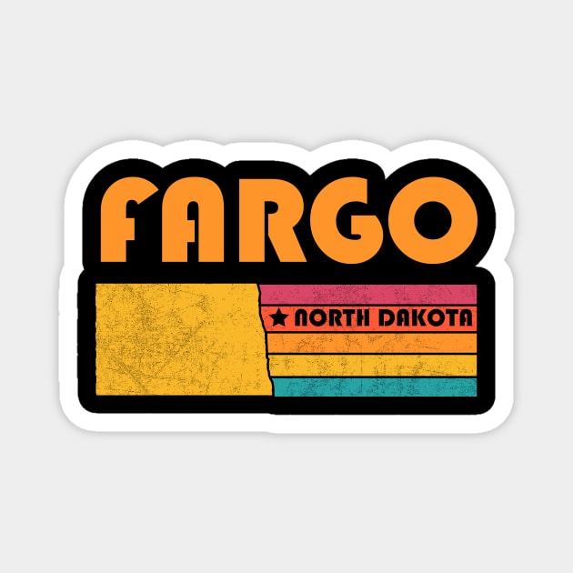 Fargo North Dakota Vintage Distressed Souvenir Magnet by NickDezArts