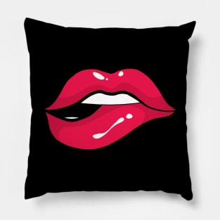 RED LIPS KISS Pillow