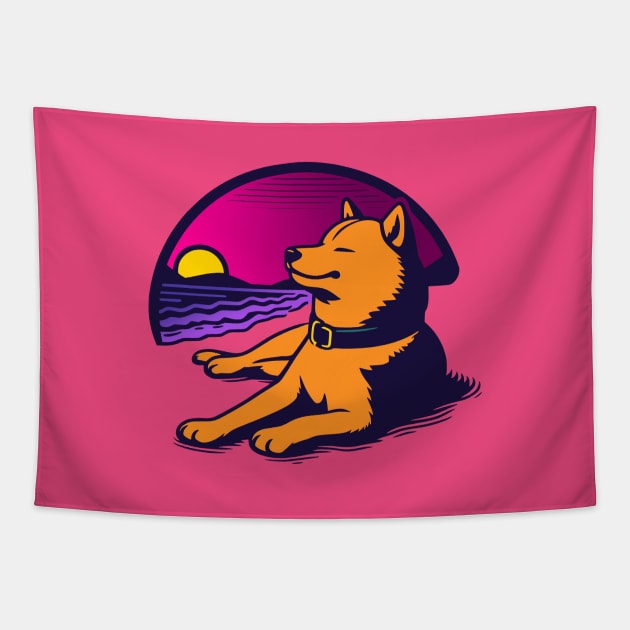 Vaporwave Doge Tapestry by forgreatjustice