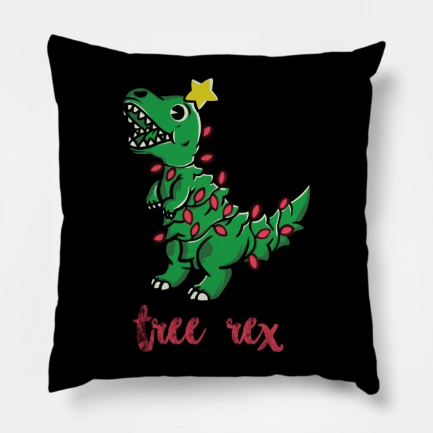 Tree Rex Pillow by JuizJuice