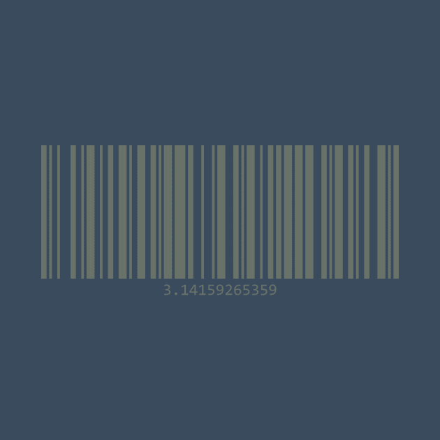 Barcode with Pi - green by Wanaketanga