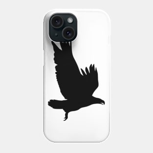 Flying hawk silhouette Phone Case