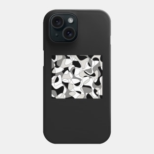 Abstract geometric pattern - gray, black and white. Phone Case