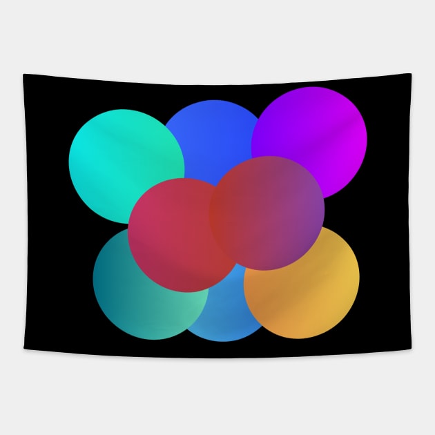 Colorful Circle Tapestry by ahmadzakiramadhan