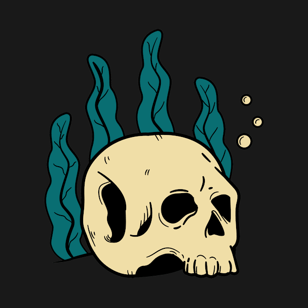 Submerged Skull by 4ntler