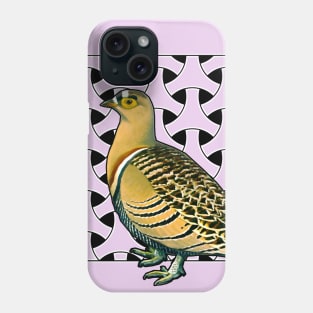 Yellow dove with decorated background Phone Case