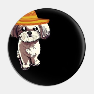 Cute dog shih tzu mexico cinco de mayo Pin