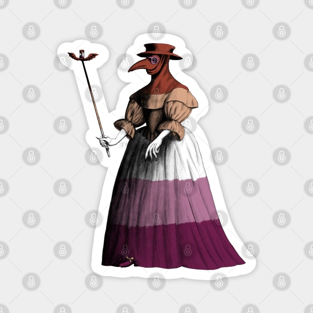 Lesbian lady plague doctor (antique) Magnet by AlexTal