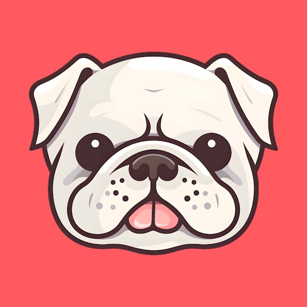 Kawaii Cartoon Bulldog by Serene Simplicity