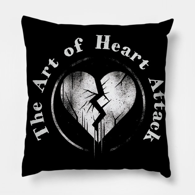 Grunge Broken Heart: Broken but Not Shattered Pillow by MetalByte