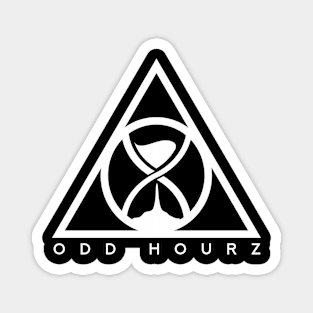 Odd Hourz Logo Wht Magnet