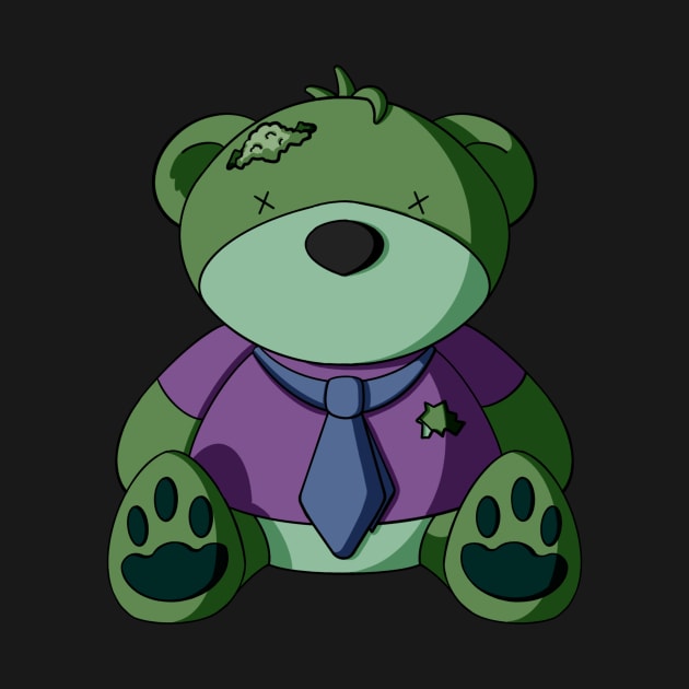 Office Zombie Teddy Bear by Alisha Ober Designs